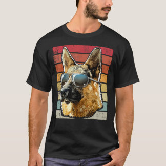 Retro Vintage deutsche Schäferhund Mama Vater Haus T-Shirt