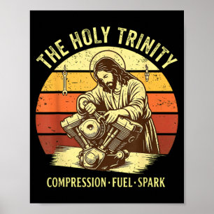 Retro Vintage Die Heilige Dreifaltigkeit Kompressi Poster