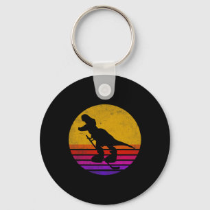 Retro Vintage Dinosaur Eishockey Dinosaurier  Schlüsselanhänger