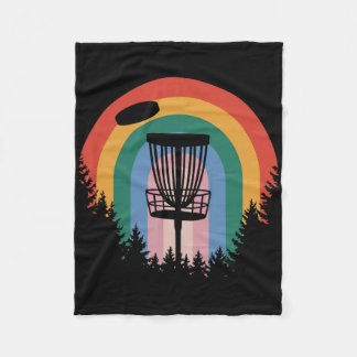 Retro Vintage Disc Golf  Fleecedecke