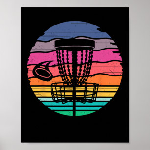 Retro Vintage Disc Golf Shirts Disc Golf Bekleidun Poster