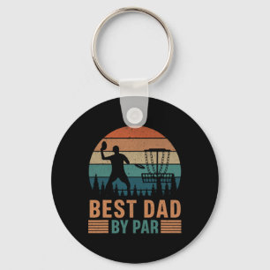 Retro Vintage Disc Golf Vater - Bester Vater Durch Schlüsselanhänger