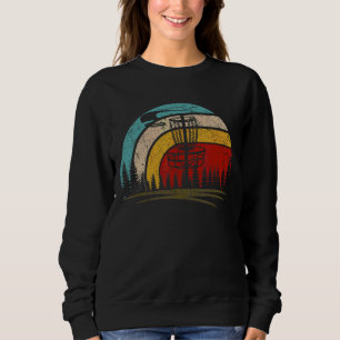 Retro Vintage Disk Golf Frolf Flying Disk Sport Sweatshirt