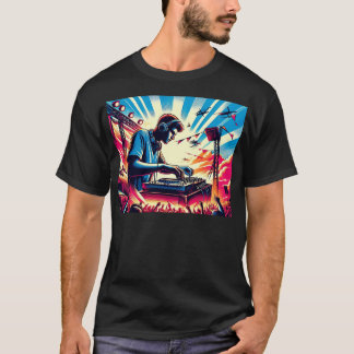 Retro Vintage DJ HipHop Musik BlockVinyl T-Shirt