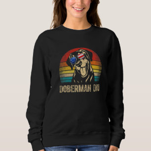 Retro Vintage Dobermann Vater Hund Vatertag Sweatshirt