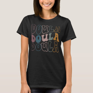 Retro Vintage Doula Lustig Geburt Doula Hebamme T-Shirt