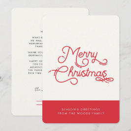 Retro Vintage, einfache Sonderfarben Frohe Weihnac Feiertagskarte