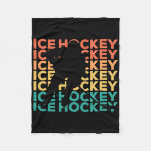 Retro Vintage Eishockey-Geschenk für Eishockeyspie Fleecedecke