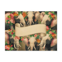 Retro-Vintage-Elefanten beschreibbar