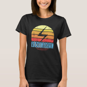 Retro Vintage Elektriker Awesome Coole Designs Vor T-Shirt