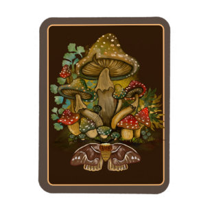 Retro Vintage Farben Pilz & Modekunst Magnet