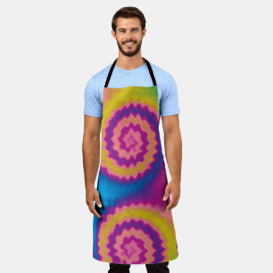 Retro-vintage-farbenfrohes Tie-Dye-Muster funky Schürze