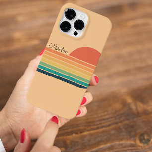 Retro Vintage Farbige Trendige Regenbogen Gestreif Case-Mate iPhone 14 Pro Max Hülle