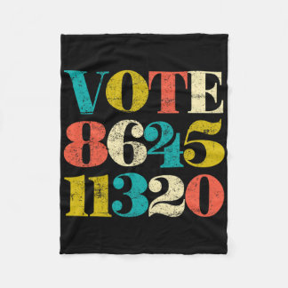Retro Vintage Farbwahl 8645 11320 Anti Trump Wähle Fleecedecke