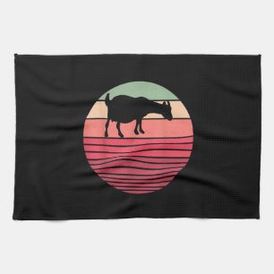 Retro Vintage Farmer Farm Animal Goat Lover Gesche Geschirrtuch