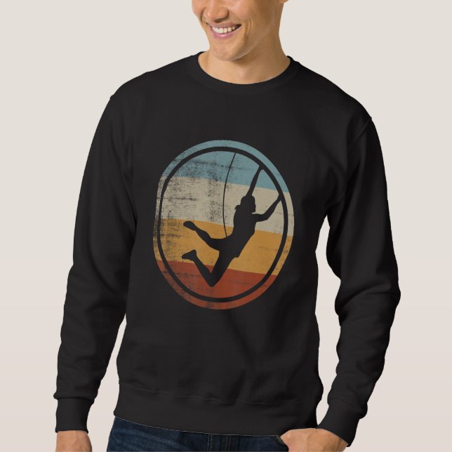 Retro Vintage Female Climber Mountain Climbing Sweatshirt (Vorderseite)