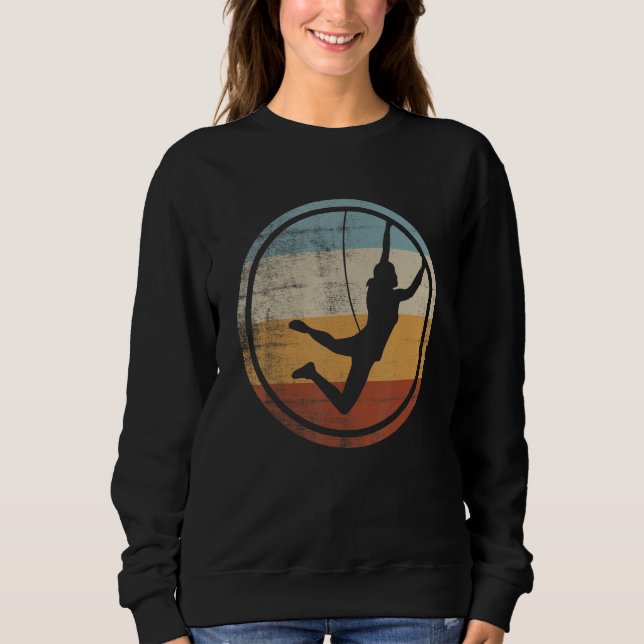 Retro Vintage Female Climber Mountain Climbing Sweatshirt (Vorderseite)