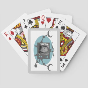 Retro Vintage Fernseher Spielkarten