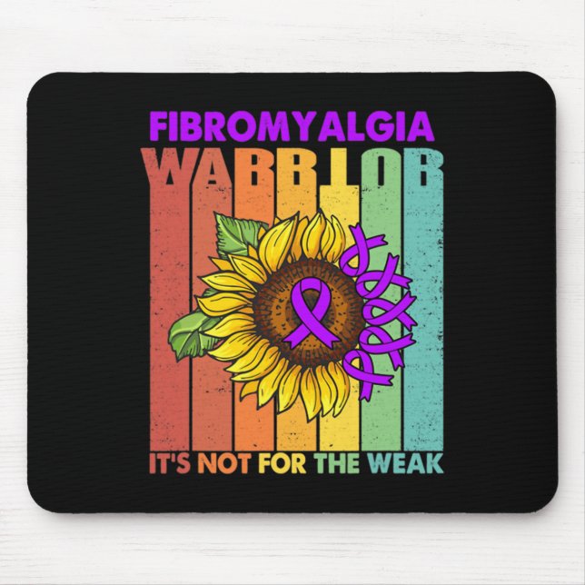 Retro Vintage Fibromyalgie Bewusstsein nicht schwa Mousepad (Vorne)