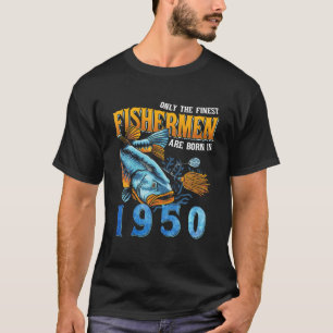 Retro Vintage Fischer Werden 1950 Geboren Fischen T-Shirt