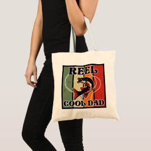 Retro Vintage Fischerei Rollen Cooler Vater Fische Tragetasche