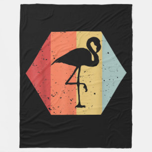 Retro-Vintage-Flamingo Süßer Flamingo-Fan Fleecedecke