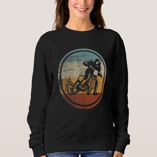 Retro Vintage Flat Track Racing Sweatshirt (Vorderseite)