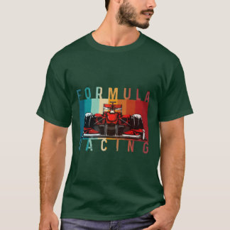 Retro Vintage Formel-Rennsportliebhaber Rennwagen T-Shirt