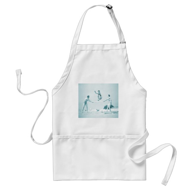 Retro Vintage Frauen am Strand Schürze (Vorne)