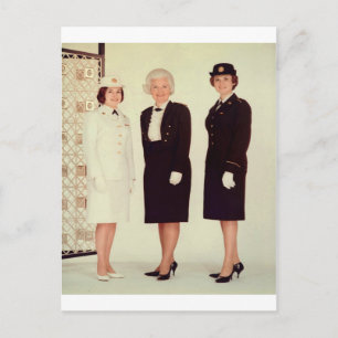 Retro Vintage Frauen in Uniform Schön Stark Postkarte