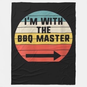 Retro Vintage Frauen mit GRILLEN Master Fleecedecke