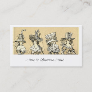 Retro Vintage Frauen-stilvolle Mode-Kleiderhüte Visitenkarte