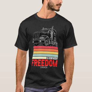 Retro Vintage Freiheit Konvoi 2022 Kanadischer LKW T-Shirt