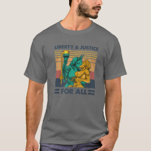 Retro Vintage Freiheit und Gerechtigkeit für alle T-Shirt