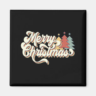 Retro Vintage Frohe Weihnachten Tygraphie Magnet