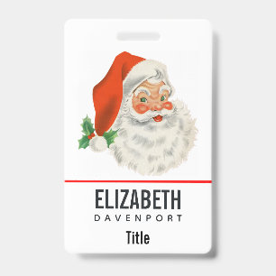 Retro-Vintage-fröhlicher Weihnachtsmann Weihnachte Ausweis
