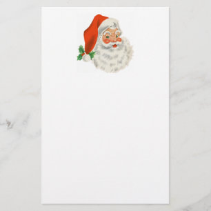 Retro Vintage fröhlicher Weihnachtsmann Weihnachte Briefpapier