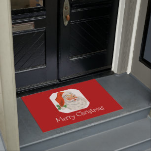 Retro-Vintage-fröhlicher Weihnachtsmann Weihnachte Fußmatte