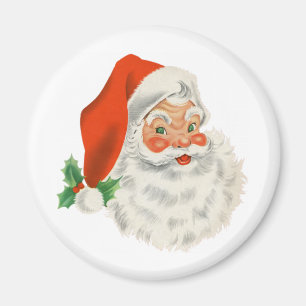 Retro Vintage fröhlicher Weihnachtsmann Weihnachte Magnet