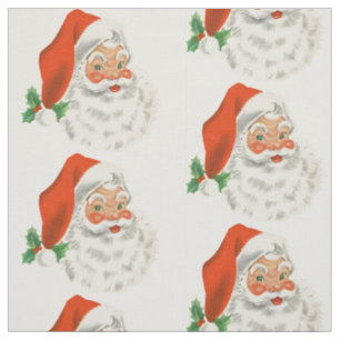 Retro-Vintage-fröhlicher Weihnachtsmann Weihnachte Stoff