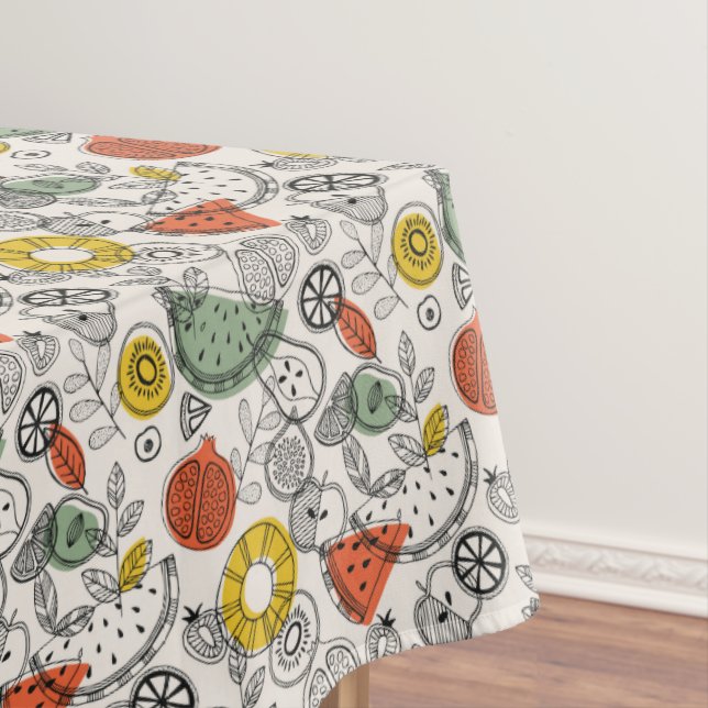 Retro Vintage Fruchtmuster Tischdecke (Beispiel)