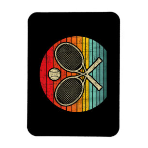 Retro Vintage gekreuzter Tennis-Schläger - Sportli Magnet
