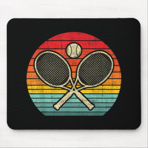 Retro Vintage gekreuzter Tennis-Schläger - Sportli Mousepad