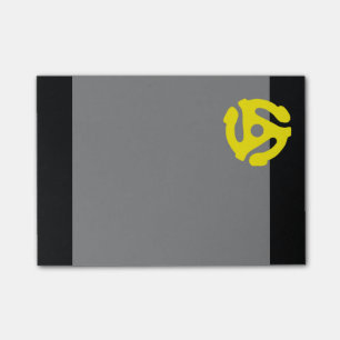 Retro Vintage Gelb 45 Spacer DJ Post-it Klebezettel