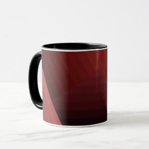 Retro Vintage geometrische Linien rot borundi d Tasse