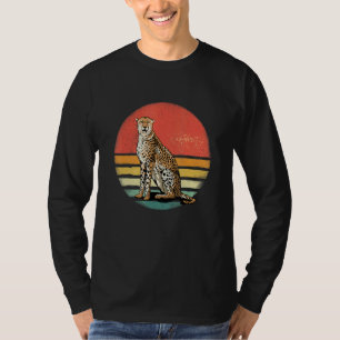 Retro Vintage Gepard Wildlife Katze Safari Afrikan T-Shirt