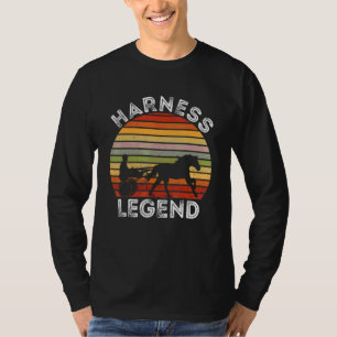 Retro Vintage Geschirr Legend Pferd Renn Geschirr T-Shirt