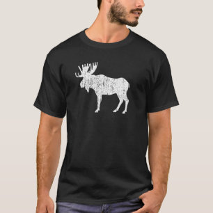 Retro Vintage geschwächte Elch T Shirt