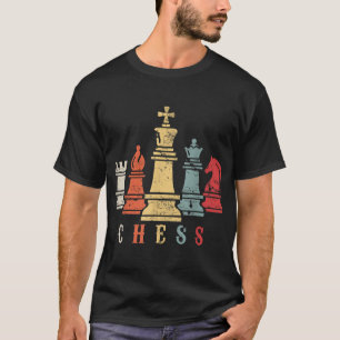 Retro Vintage gestörte Schach Set Checkmate Gesche T-Shirt