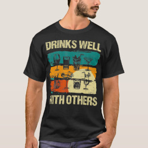 Retro Vintage Getränke gut mit anderen Tequila Bie T-Shirt